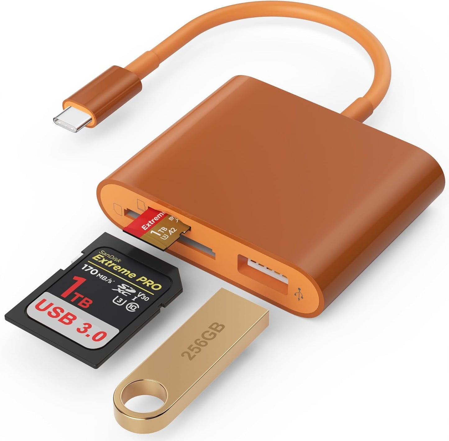 SZHAIYIJIN 3.0 17/16/15 3 SD Card Reader, USB Type C High Speed to SD/TF Card Adapter for iPhone Pro Max Memory Card