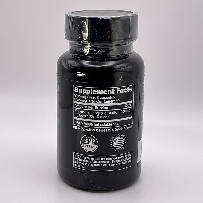 Original ??Testosterone Support Supplement for Men & Women ??Eurycoma Longifolia 100:1 Extract ??Tongkat Ali Root ??300mg ??60 Capsules, 30-Day Supply