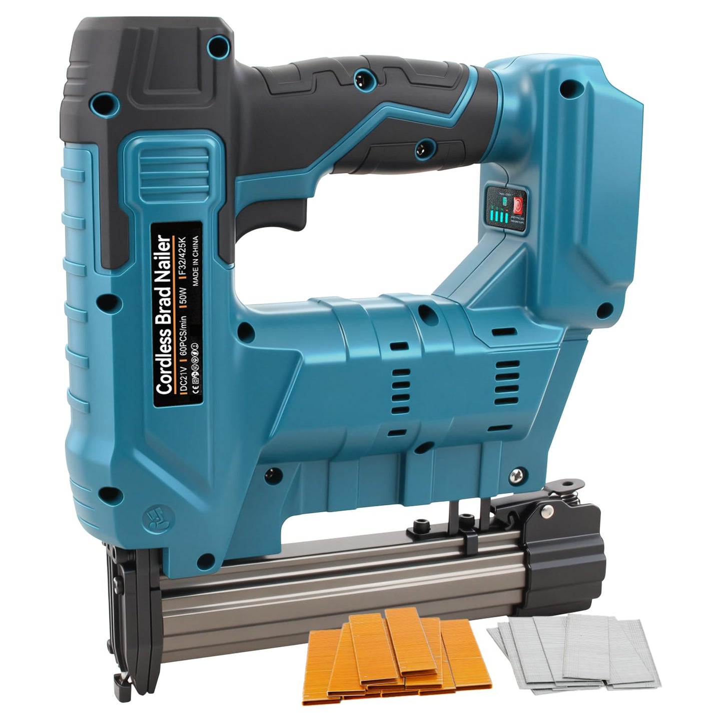 Upgraded Brushless 18GA Cordless Brad Nailer & Stapler,2-in-1 Electric Nail Gun for Ma-Kita 18V Batteries (Tool Only), 2 Firing Modes, Tool-Free Jam Release, Includes 2000 Fasteners