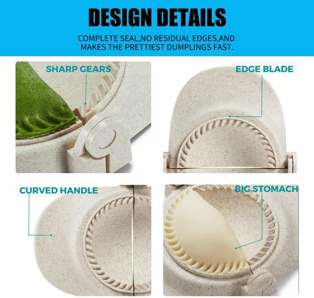 3 Sizes Empanada Maker Press, Multiple Size Dumpling Maker Set with Dough Cutter, Dumpling Mold Set for Pierogi, Pastelitos, Calzone, Turnovers, Chinese Dumpling (4.2"/3"/2.6")
