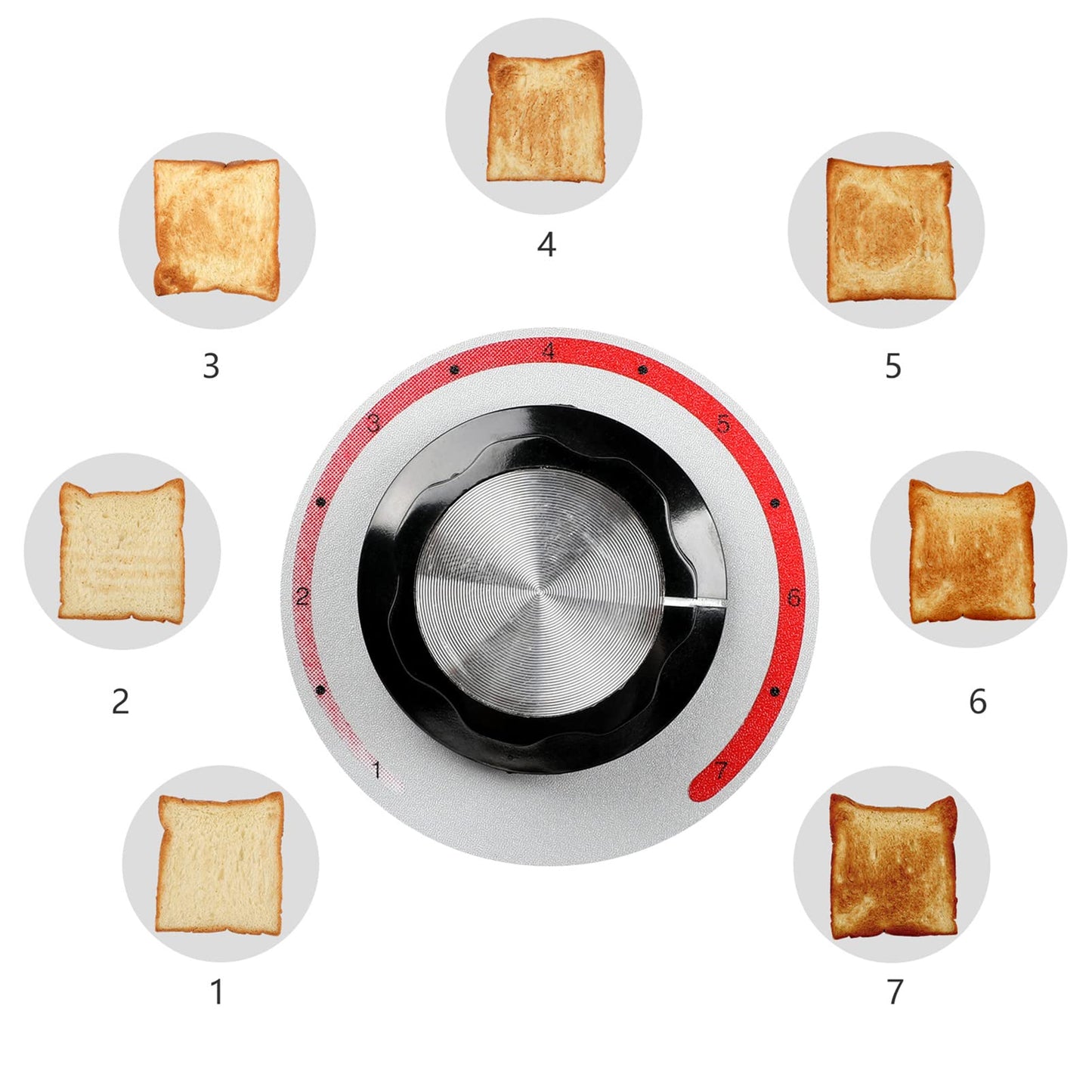Commercial Conveyor Toaster, 300 Slices/H Electric Stainless Steel 1.9KW Countertop Toaster Heavy Duty 100% 304 Foodgrade Silver Bread for Home Restaurants Bakery Use