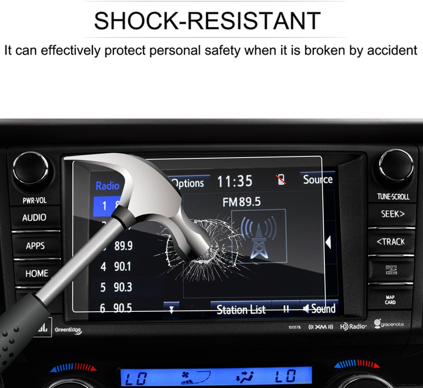 LFOTPP 2013-2018 4 7 Inch, 9H Car Navigation Screen Protector for RAV Entune Tempered Glass Hardness Car Infotainment
