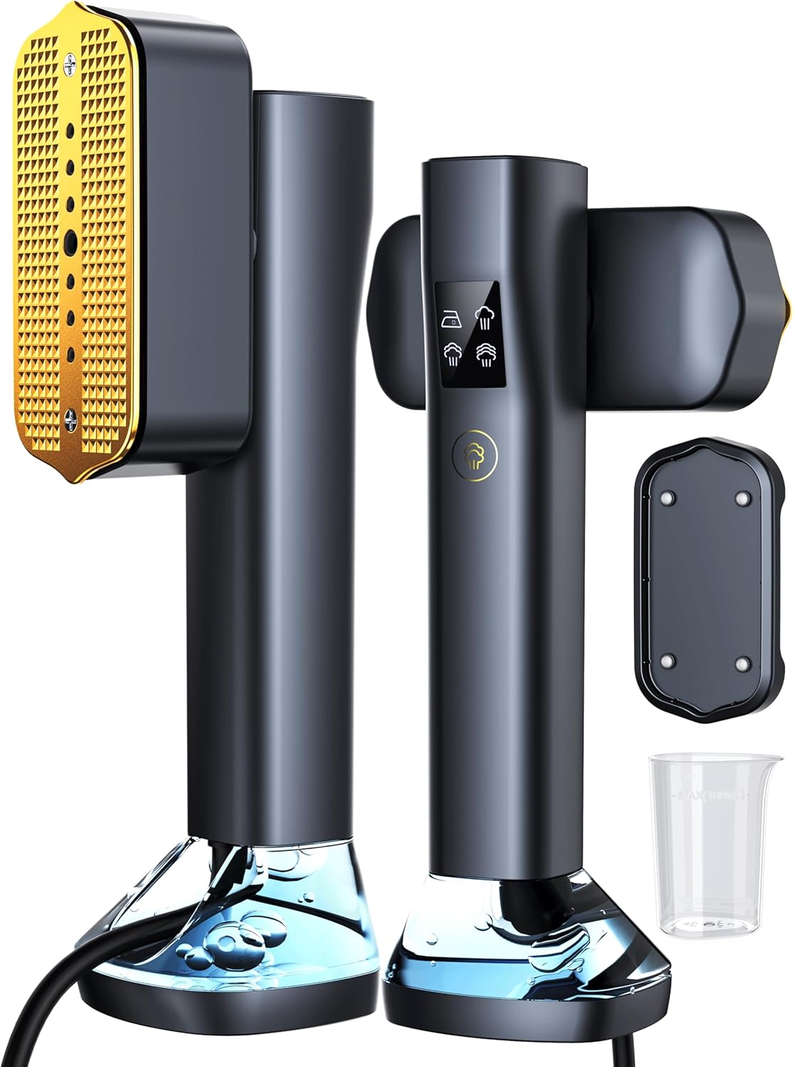 Skiennix Portable Handheld Garment Steamer - 200ml Capacity, 1000W Fast Heat-Up, Leak-Proof Design | Black & Gold