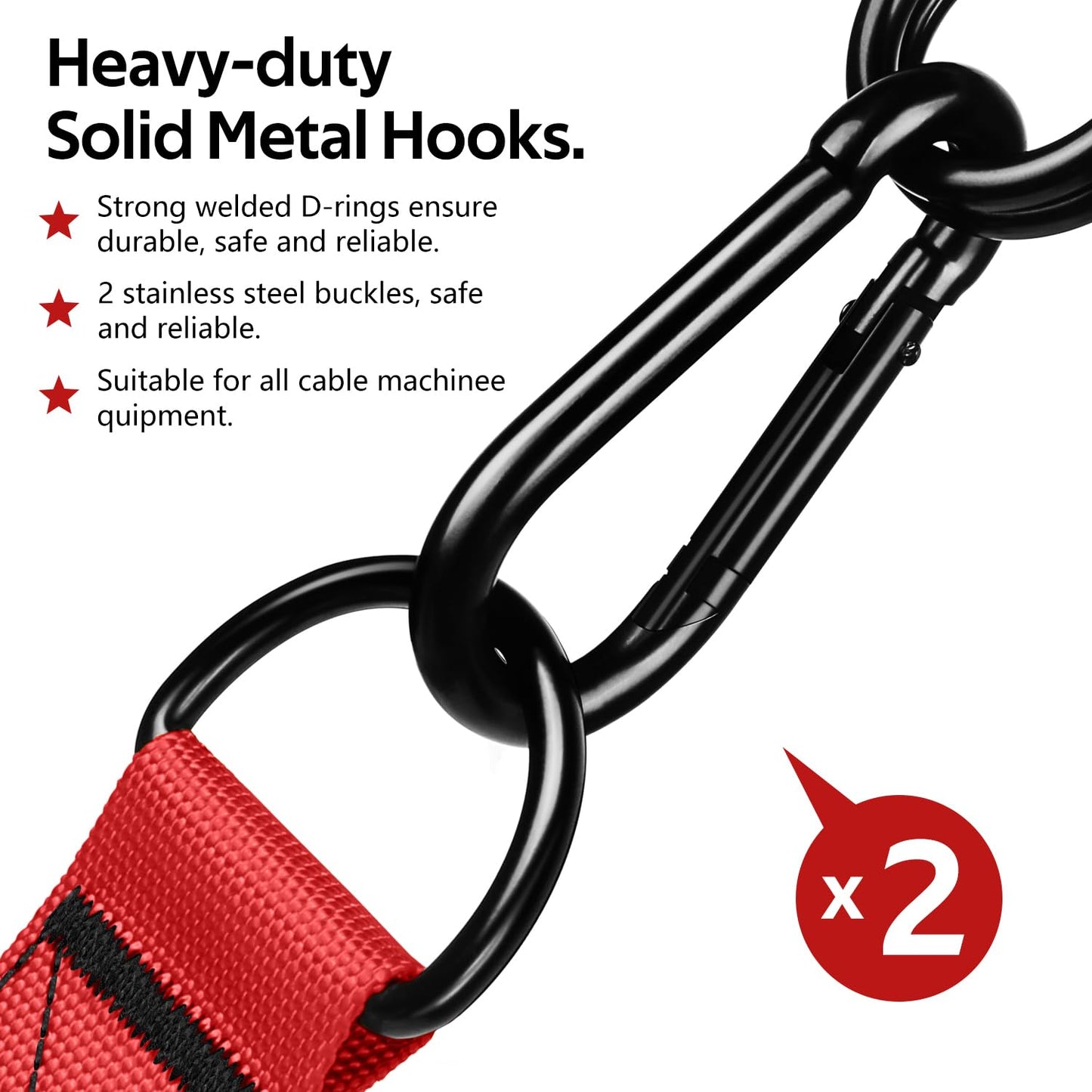 WALITO Exercise Handles, Replacement Cable Machine Attachments for Home Gym Equipment, Pulley System, Pilates, Resistance Bands, Strength Trainer, Heavy Duty Working Out Handles Accessories
