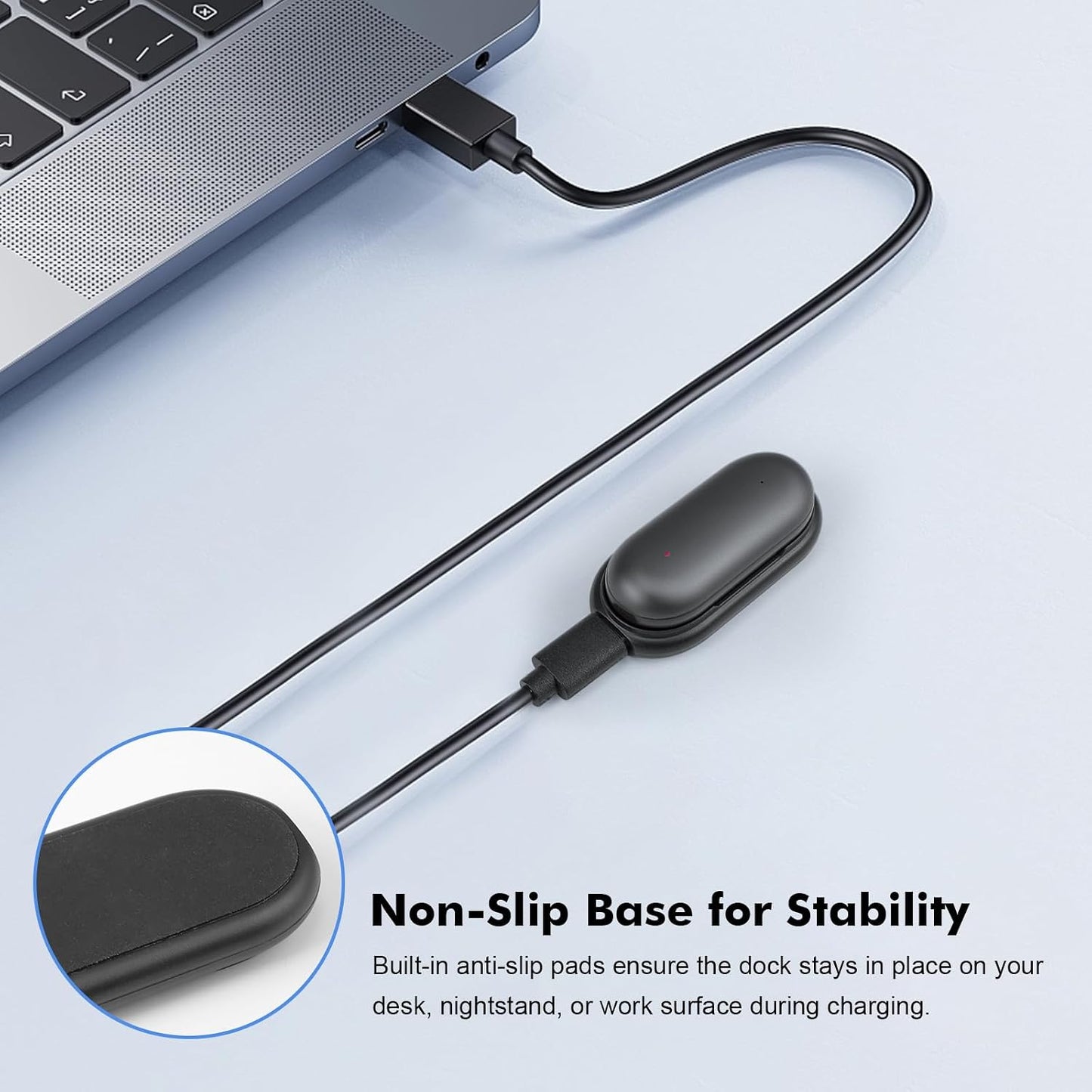 REEYEAR 3.3FT/1Mtr Set Magnetic Charger Dock fits for Plaud NotePin & NotePin S AI Voice Recorder USB-C Fast Charging