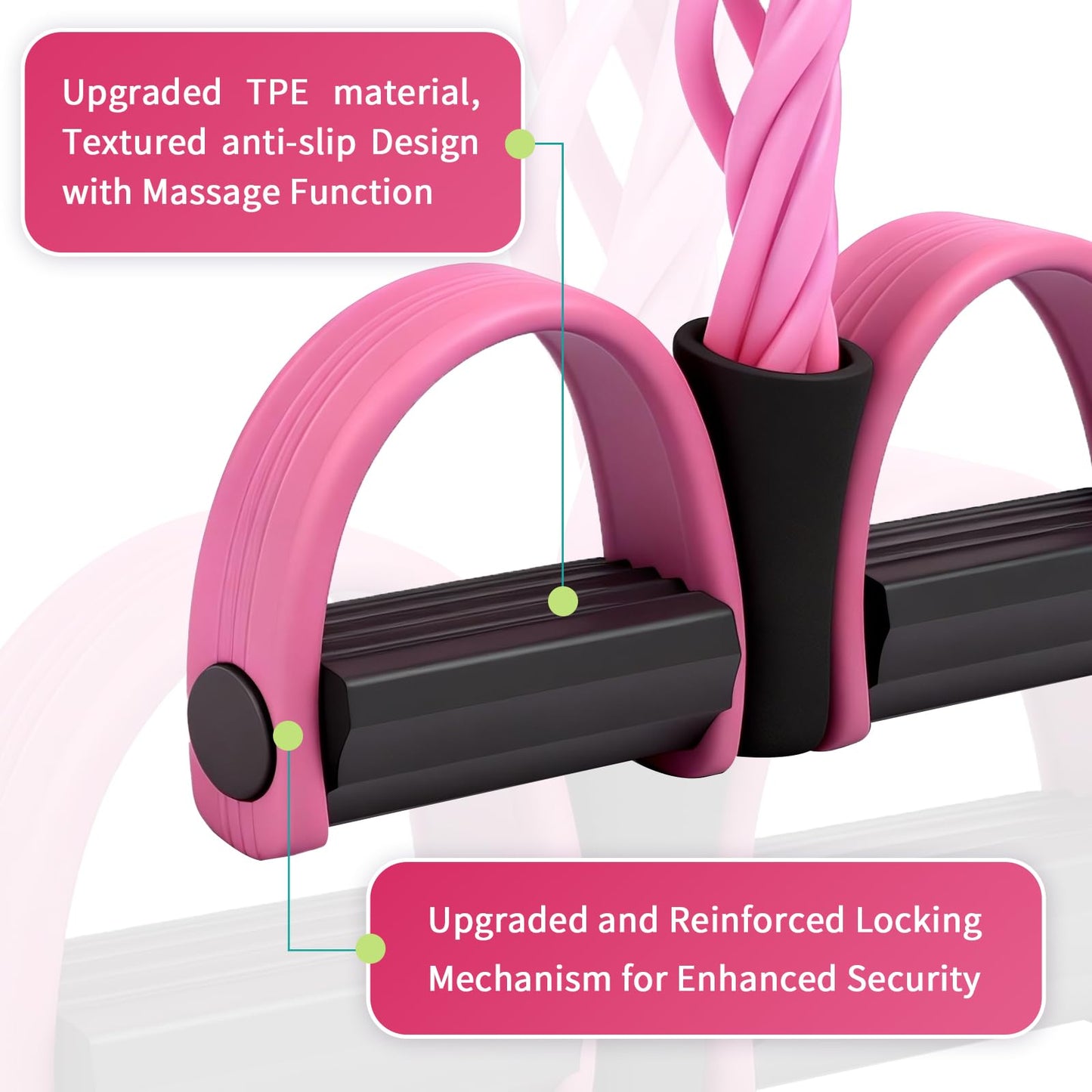 Multifunction Tension Rope, 6-Tube Elastic Yoga Pedal Puller Resistance Band, Natural Latex Tension Rope Fitness Equipment, for Abdomen/Waist/Arm/Leg Stretching Slimming Training