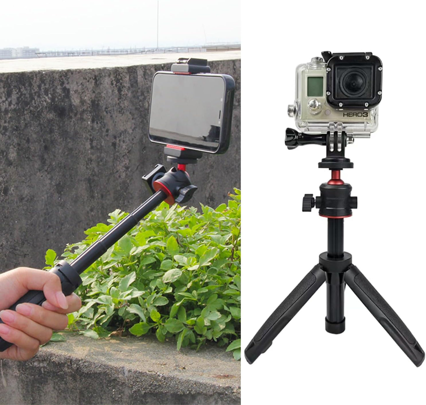 Anntery Sony,Canon,Nikon,Fujifilm,Panasonic,Black-A028 Camera Tripod Flexible for Mini Desktop Table Tripod Extendable
