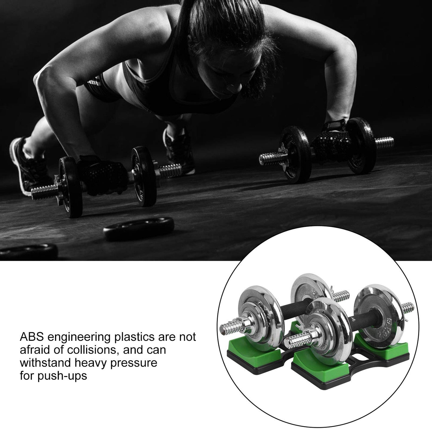 Gavigain Dumbbell Bracket Mat,Home Dumbbell Frame Stand Prevent Rolling Dumbbell Rack Holder(1Pair)