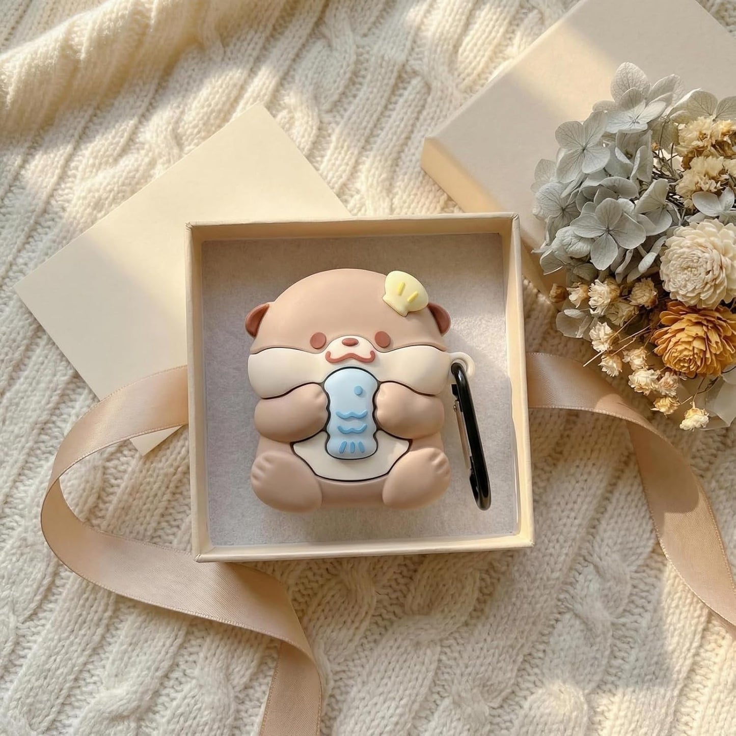 Xinbalove 4, 4th 2024, 4 Cute Kawaii Case for AirPods Case Cover Compatible with AirPod Generation Funny Otter