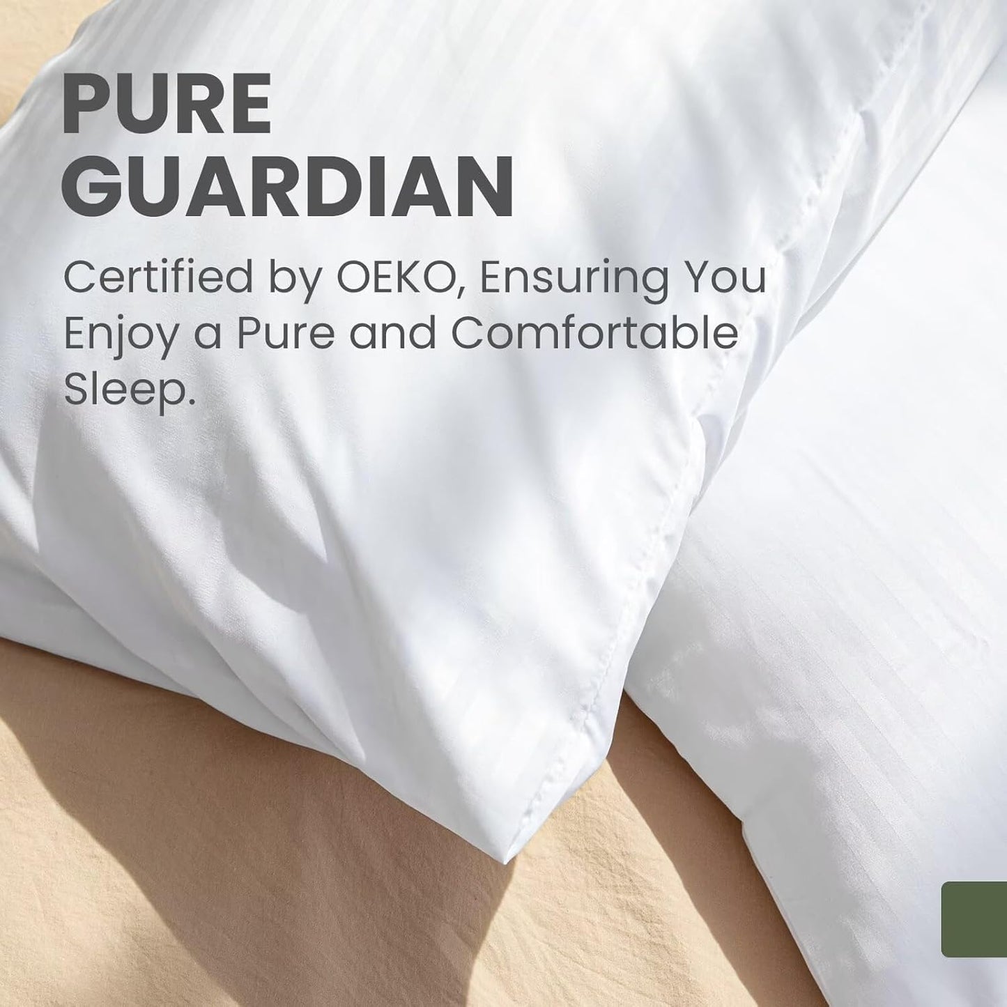 Skiennix Pillow Protectors - Luxury Hotel Quality Zippered Covers | Oeko-TEX Certified, Soft & Breathable, 20 x 26" - 4 Pack