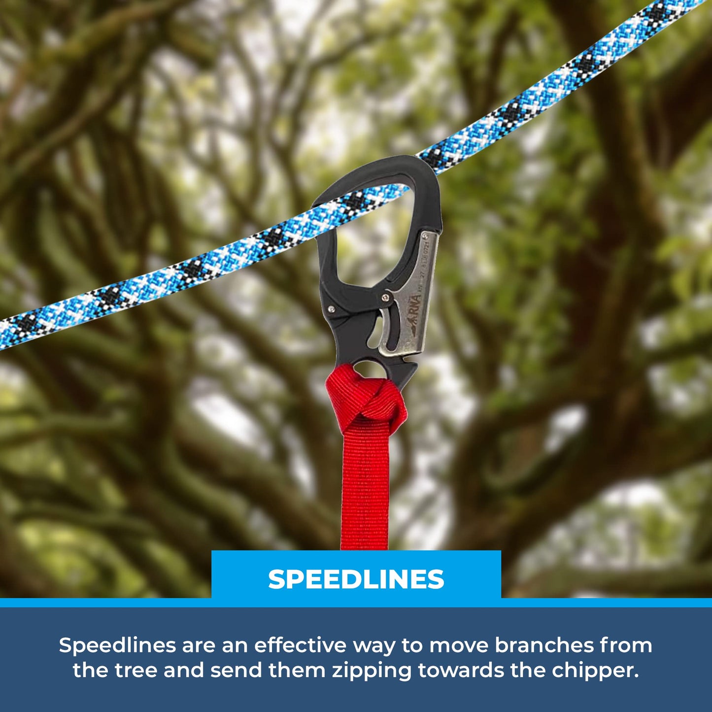 Rock-N-Arbor RNA Squatch Draw Speed Line Slings, 1-Inch Nylon Speed Line with Double-Action Snap Hook, Arborist and Rigging Gear, 40 inches, 6-Pack, Red