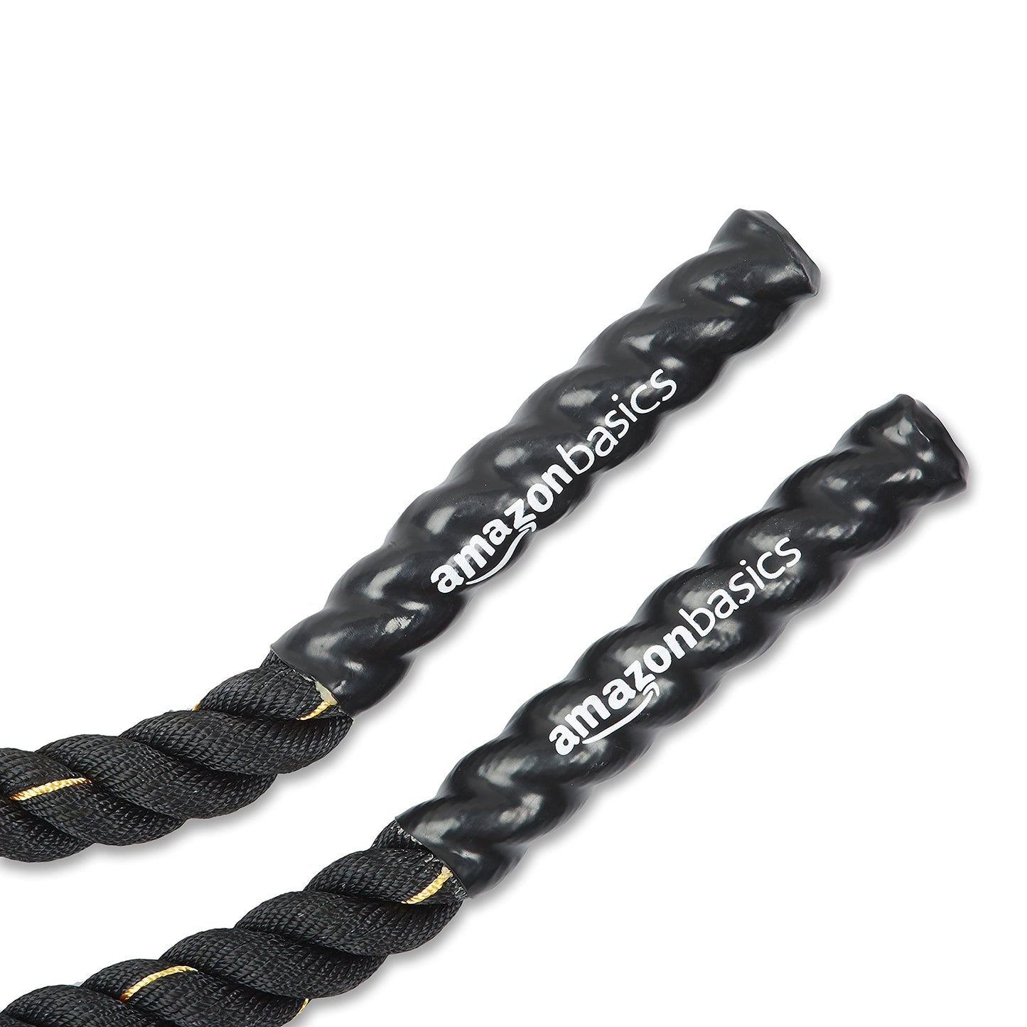 Amazon Basics Battle Rope for Home Gym Workout, Exercise Training Equipment, CrossFit, Strength Training, 1.5 Inch x 30 Feet, Black
