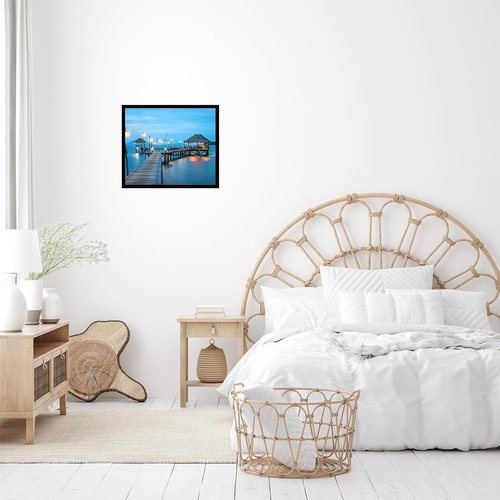 JCJMY 16x18 Black Picture Frame - Versatile Wall Hanging for Photos & Posters in Horizontal/Vertical Formats