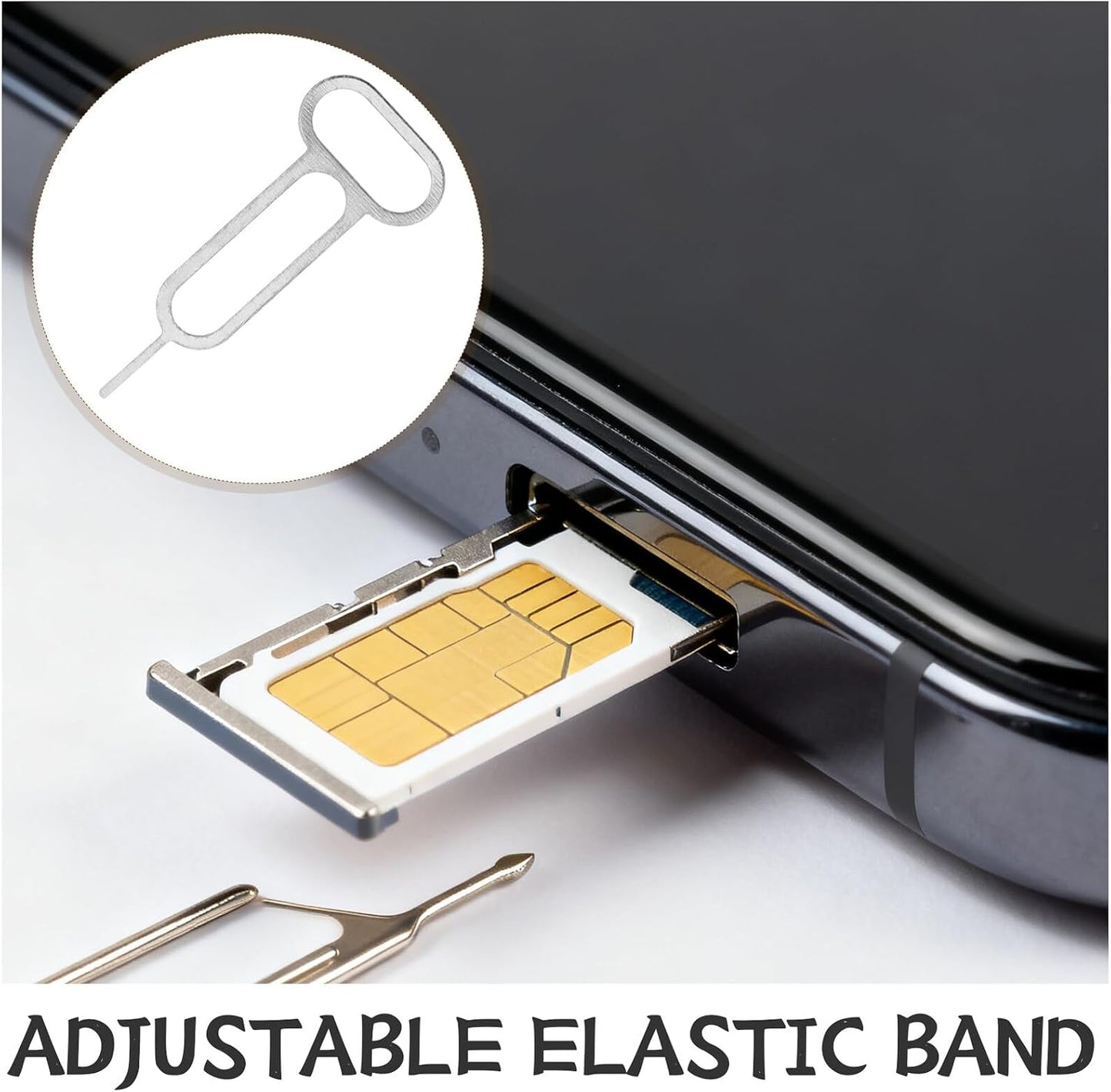 300pcs Sim Card Ejector Pins Universal Sim Pin Removal Tool Cell Phone Card Extractor Needle for Smartphone and Tablet