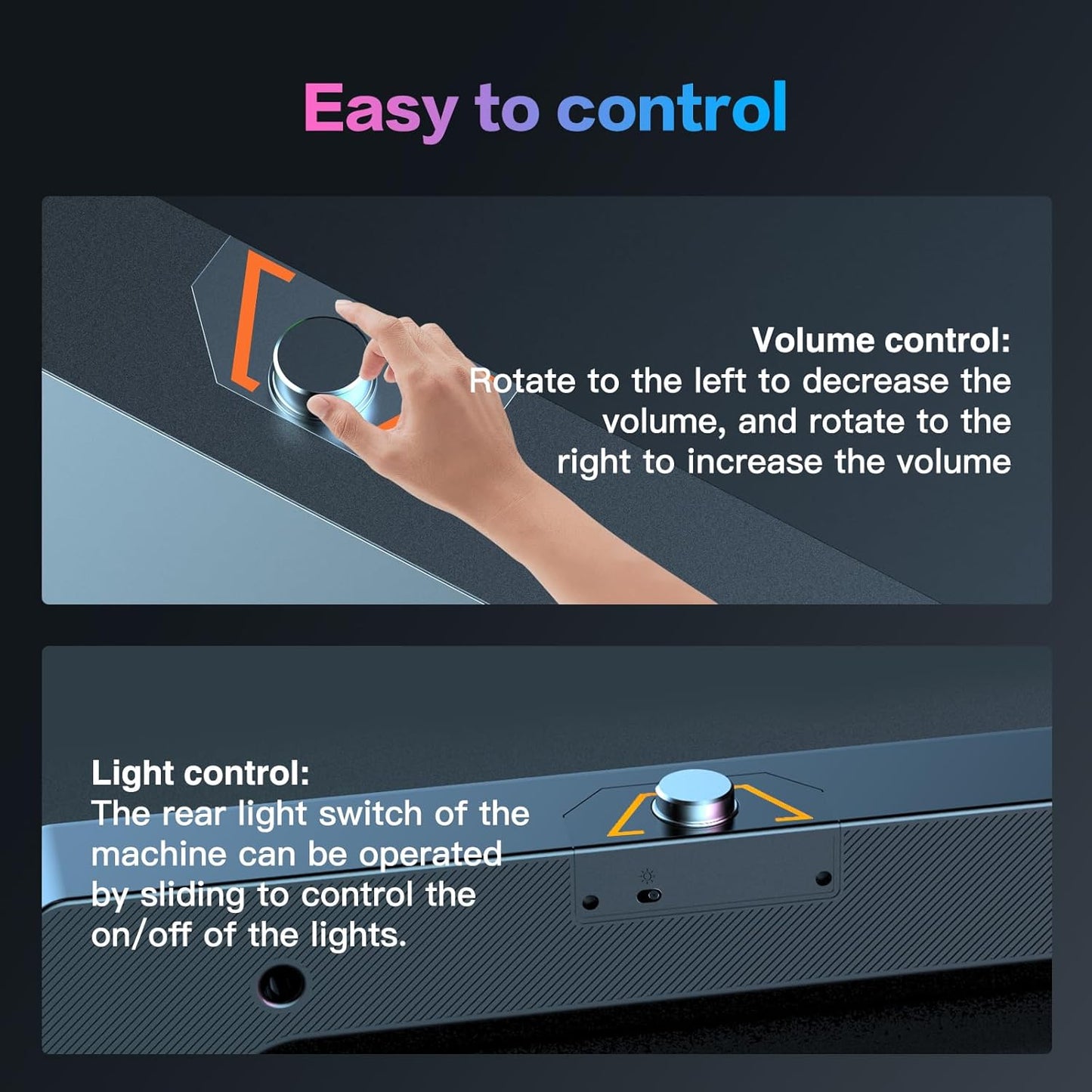 Elimavi 2.0-Channel 3.5mm Computer Speakers for Desktop PC, Speakers with Static LED Lighting and Volume Control