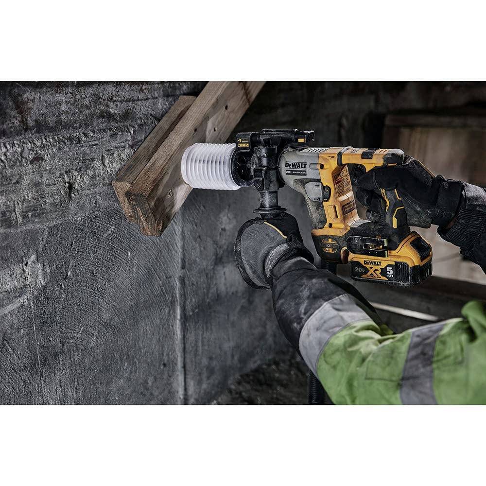 DEWALT 20V MAX SDS Plus Rotary Hammer Drill, Cordless, 5/8 in., Tool Only (DCH172B), Special Feature Brushless Motor, Compact