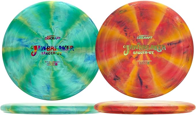 Discraft Jawbreaker Banger GT 2-Pack | Premium Putter Set in Updated Jawbreaker Plastic - Varied Colors & Foils - 173-174g