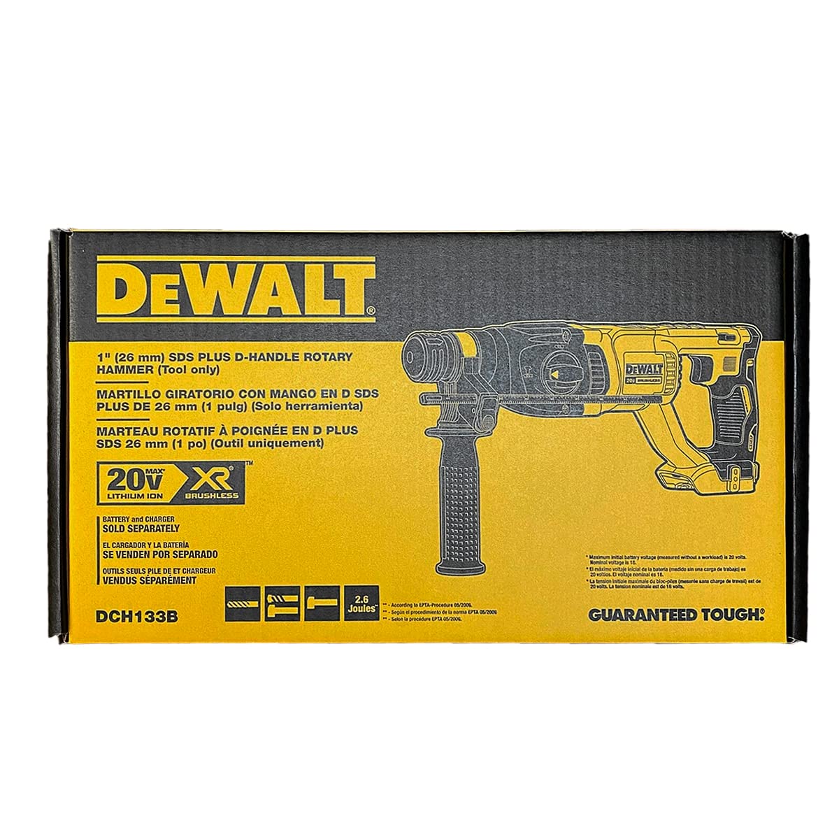 Cordless Rotary Hammer, 20.0V, D-Handle, 1"
