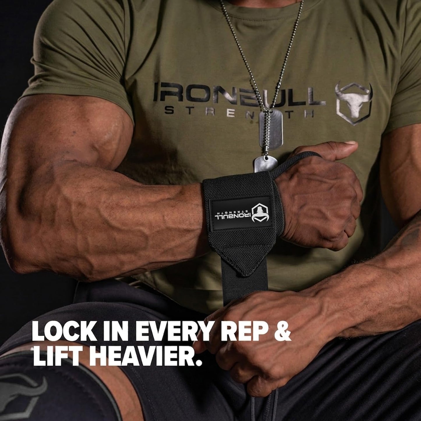 Wrist Wraps for Weightlifting & Powerlifting (18") - Premium Quality Wrist Straps for Weight lifting with Thumb Loop - Best Gym Wrist Wraps for Bench Press, Dip, Triceps & Curls for Men and Women