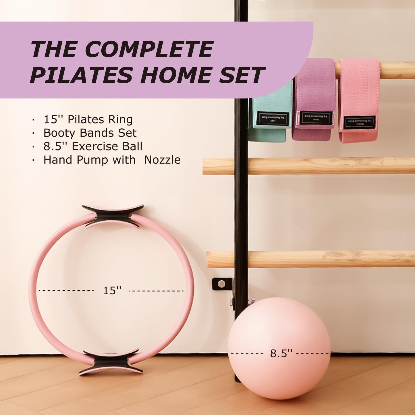 GymYard Pilates Ring Set(Black)