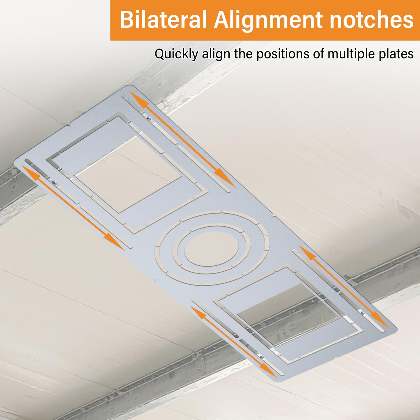 Neoaider 48 Pack New Construction Mounting Plate for 3/4/6 inch Recessed LED Light, Galvanized Steel Rough-in Wafer Light Bracket w/Symmetric Round Holes, LED Recessed Lighting Housing Plate