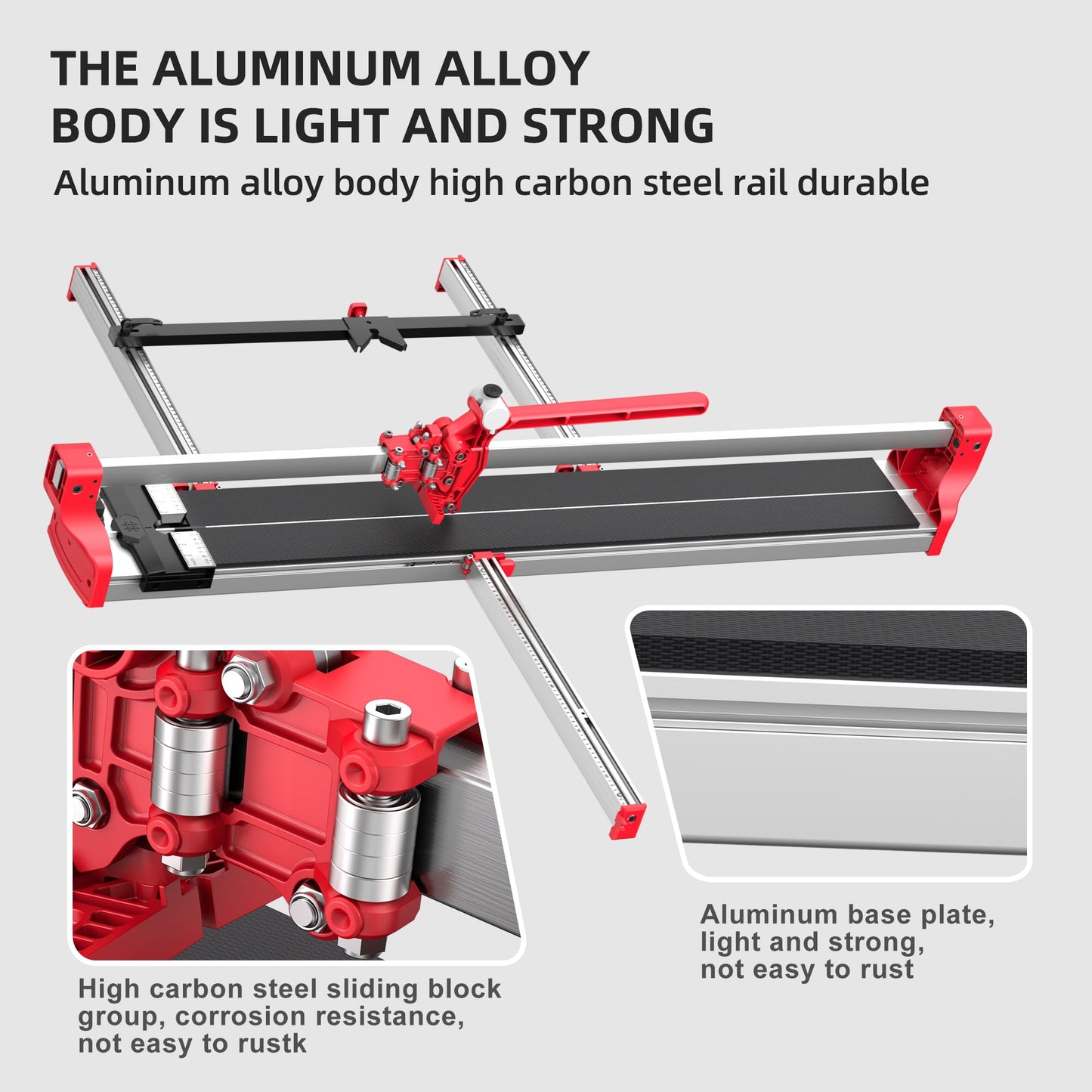 SHIJING 48-inch Manual Tile Cutter,48 inch,Porcelain Ceramic Tile Cutter with Tungsten Carbide Cutting Wheel,Tile cutter