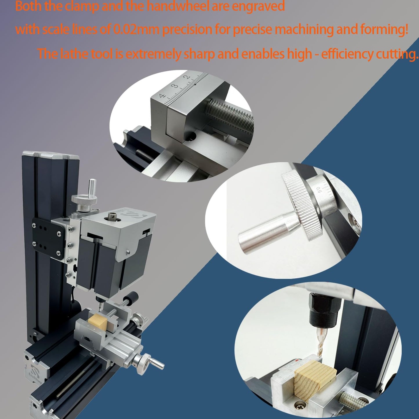 EssSthmy 60W 12000RPM High-power Mini Metal Milling Machine,High-Precision Milling Machine For Metal/Wood, DIY Tools For Woodworking