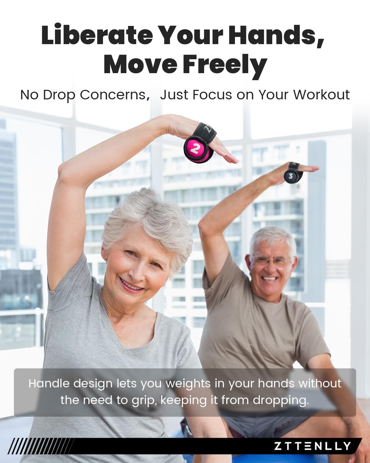 ZTTENLLY Hand Weights Sets for Walking - Comfort Fit - 1lb, 2lbs, and 3lbs Soft Walking Weights sets for Women & Men in Physical Therapy, Jogging, Running, and Aerobics