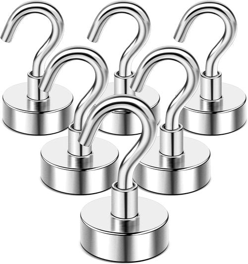 N52 Magnetic Hooks by [Brand Name] - 30lbs Pulling Force Rare Earth Magnet with Countersunk Eyebolt