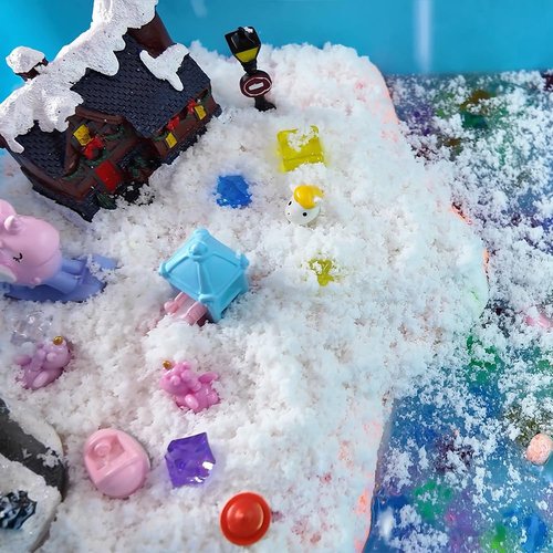 GushySnow® Latex Sensory Bin Filler - Bulk Fake Snow Play Sand for Preschool Classroom | White
