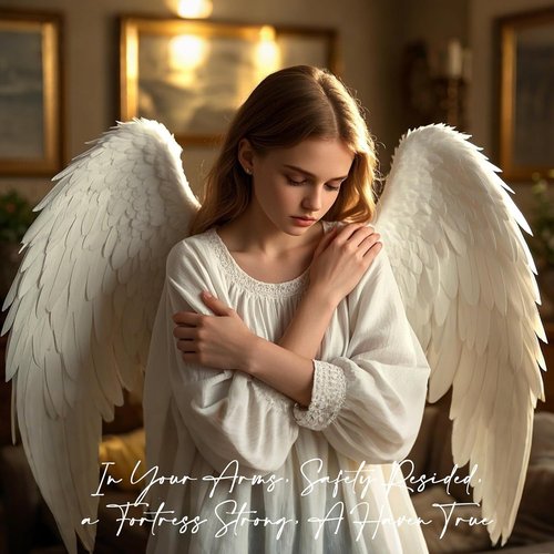 NAN ZAI NAN FANG Sympathy Angel Figurines - Hand-Painted Resin Statues for Loss | Serenity Prayer Gifts