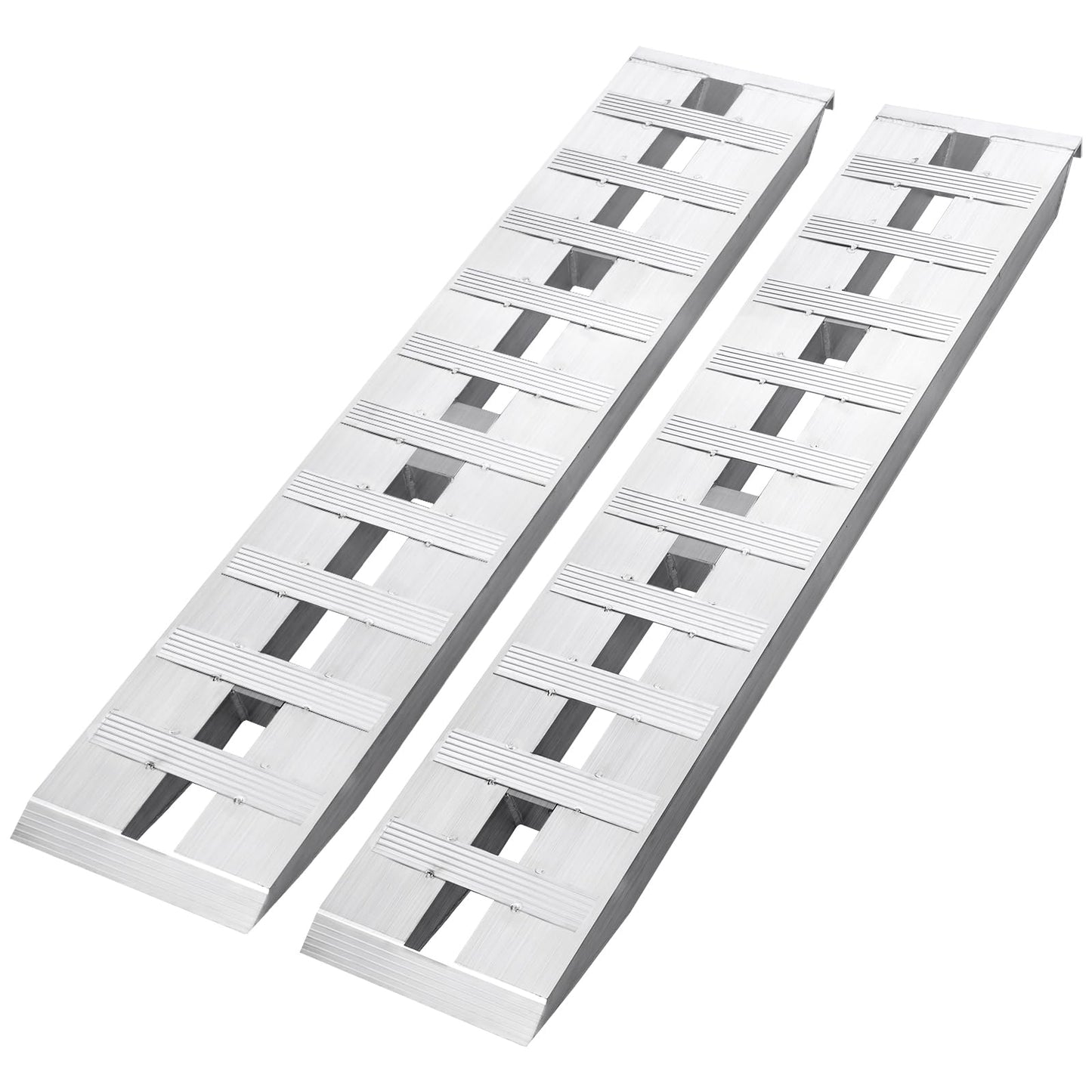 Aluminum Trailer Ramps, 6000LBS Capacity Heavy-Duty Loading Ramps for Bike, Motorcycle, Tractor, ATV/UTV, Trucks, Auto Hauler- with Knife & Hook Ends, 2pcs (60 X 12 Inch)