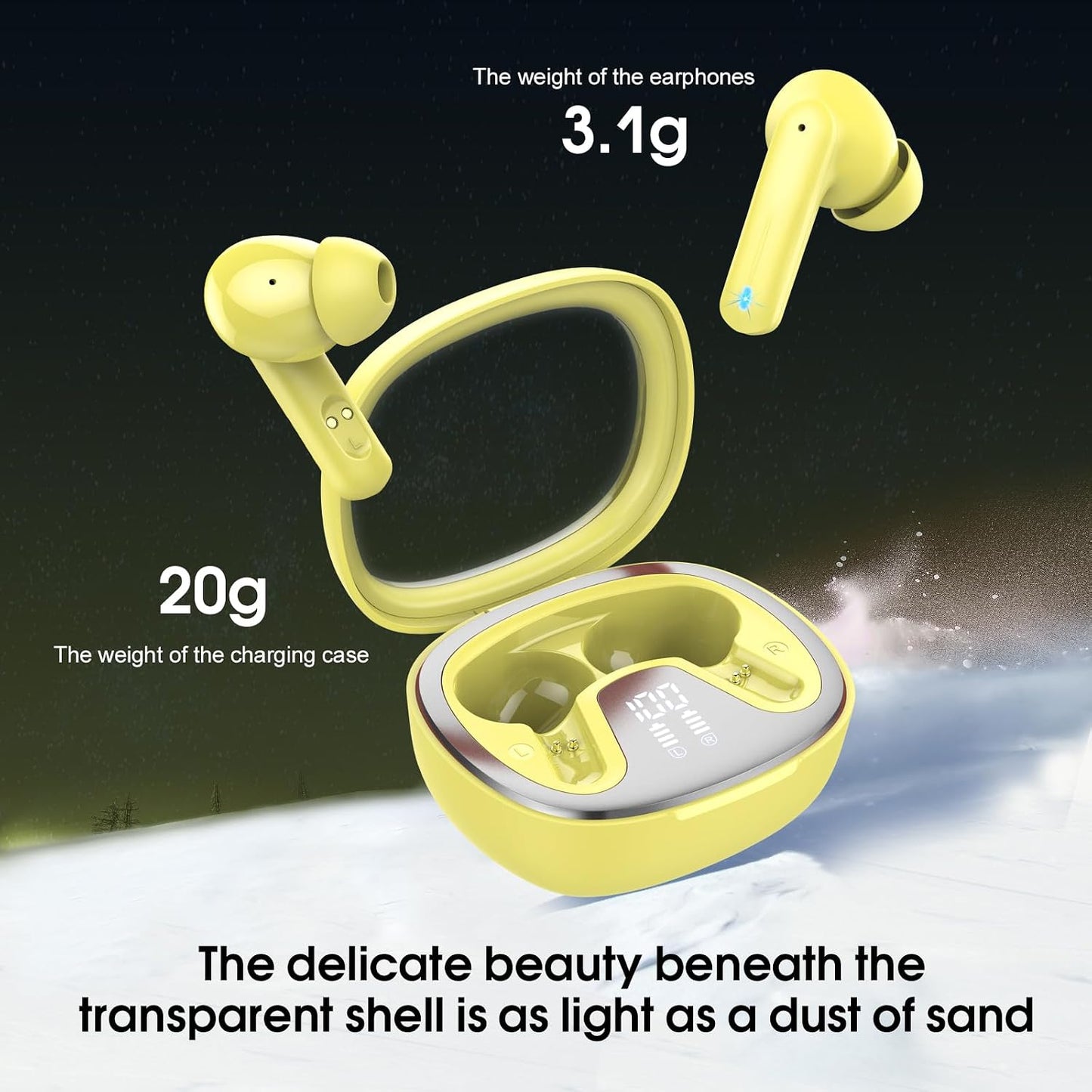 5.4 4 45H, IP7 Wireless Earbuds, Bluetooth Headphones, HiFi Stereo Bass Ear Buds, in Ear Earbuds with ENC Noise