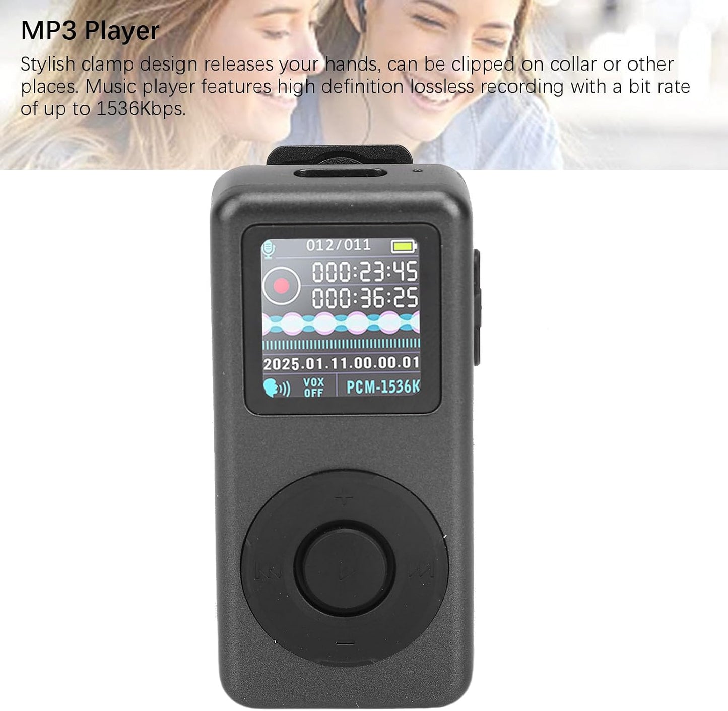 LUCKDANO MP3 MP3 32GB (32GB) Player Music Player with Noise Reduction & AI Intelligent Voice Recorder, Music
