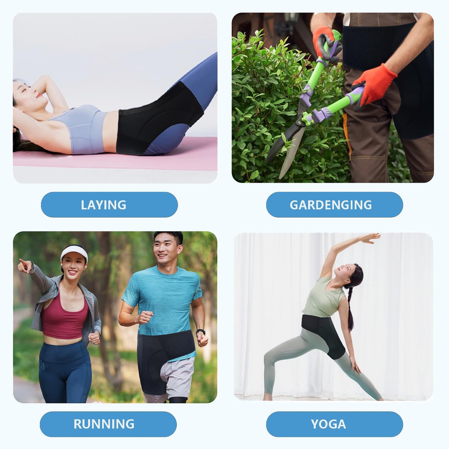 AIDY-PRO Hip Brace for Men and Women, Adjustable Groin Compression Wrap Hamstring Braces, Hip Support Brace for Sciatica Pain Relief for Thigh Injury, Hips Flexor Strain, Labral Tear, Muscle Recovery