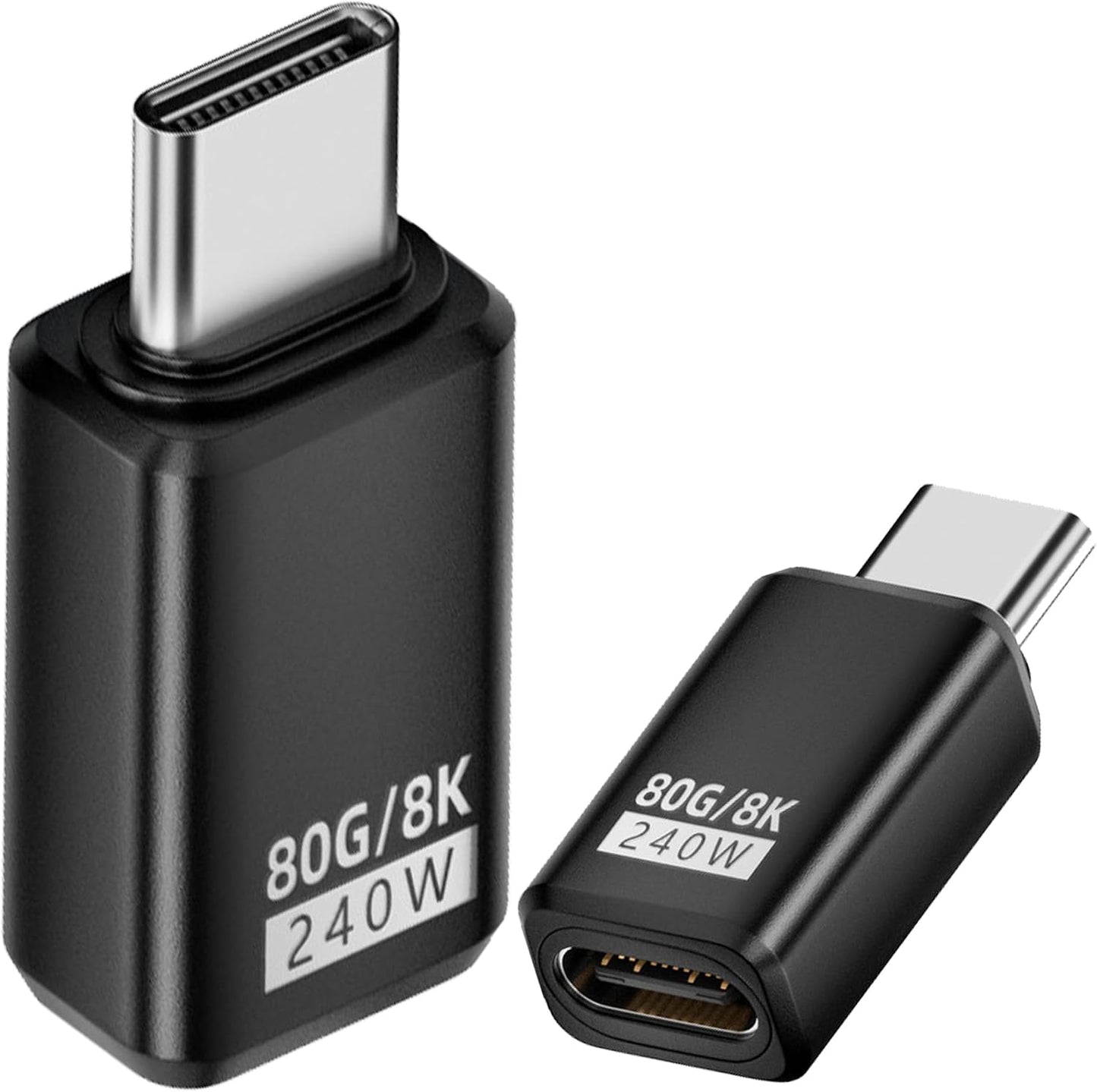 MISYNLON 240W 80Gbps 5 8K@60Hz, 120Gbps 15/16, Carplay-2Pack USB C Adapter, Thunderbolt USB C Adapter, Type C Male