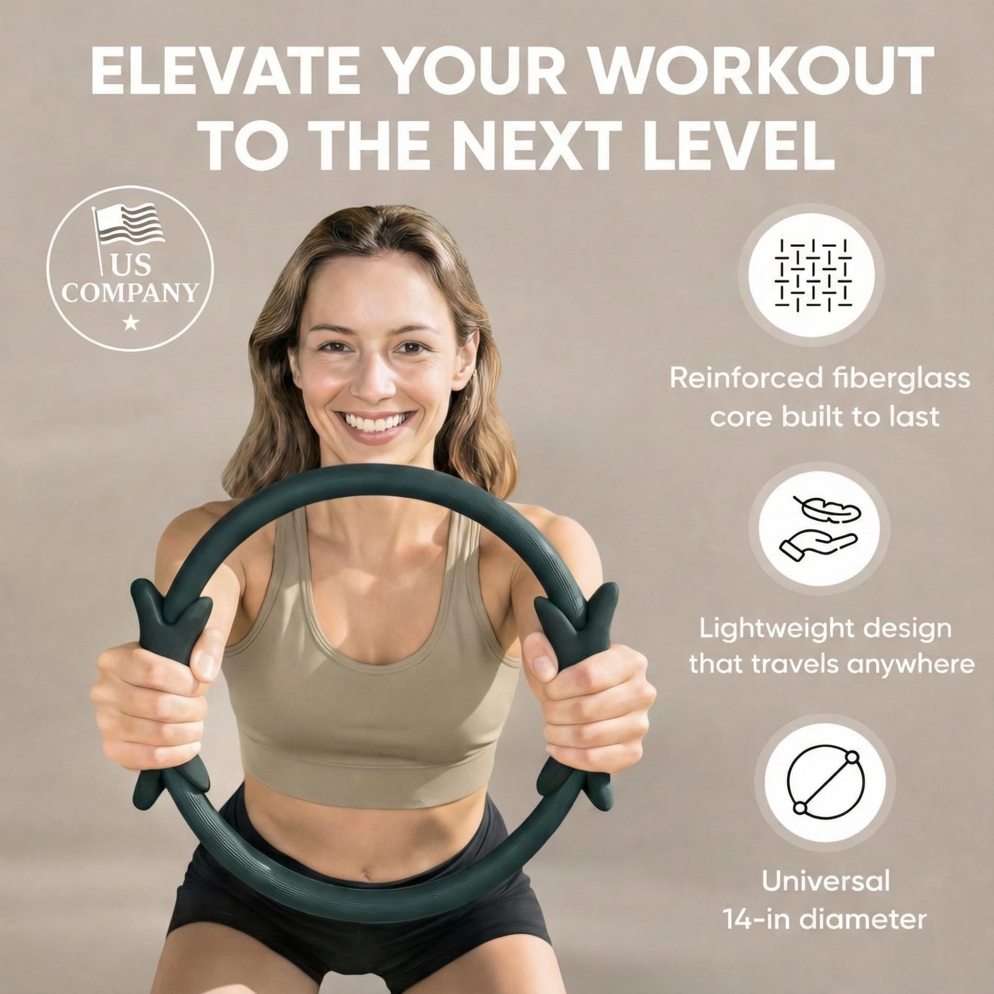 MONREMO Pilates Home Workout Kit – 7pc Pilates Set for Women with Toning Ring (Magic Circle), Mini Ball & Resistance Bands. Full Mat Pilates Equipment for Yoga, Core & Stretching at Home