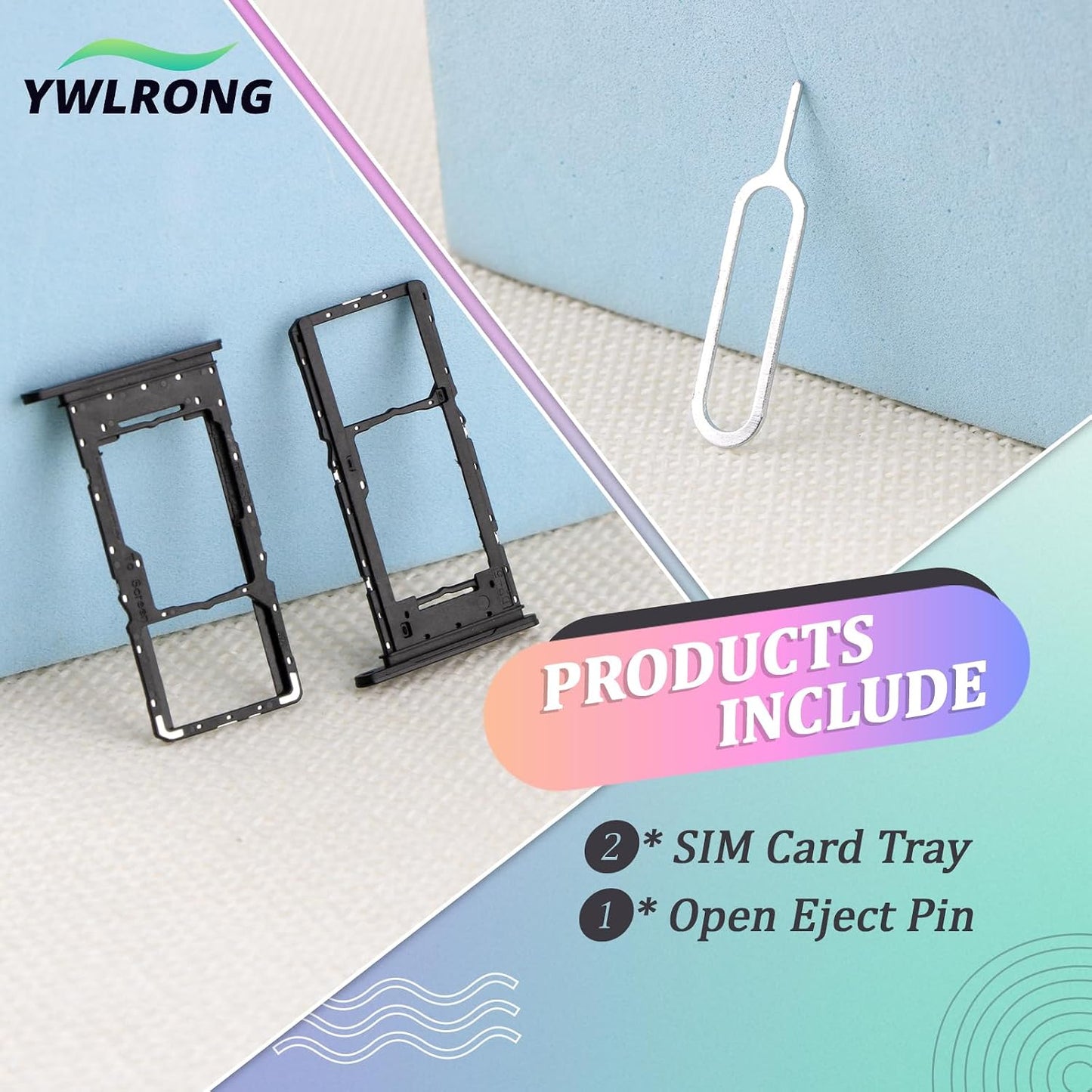 2PCS A14 5G A14 5G SM-A146U A146U1 S146VL SIM Card Tray for Samsung Galaxy SIM Card Slot Holder Replacement for Samsung