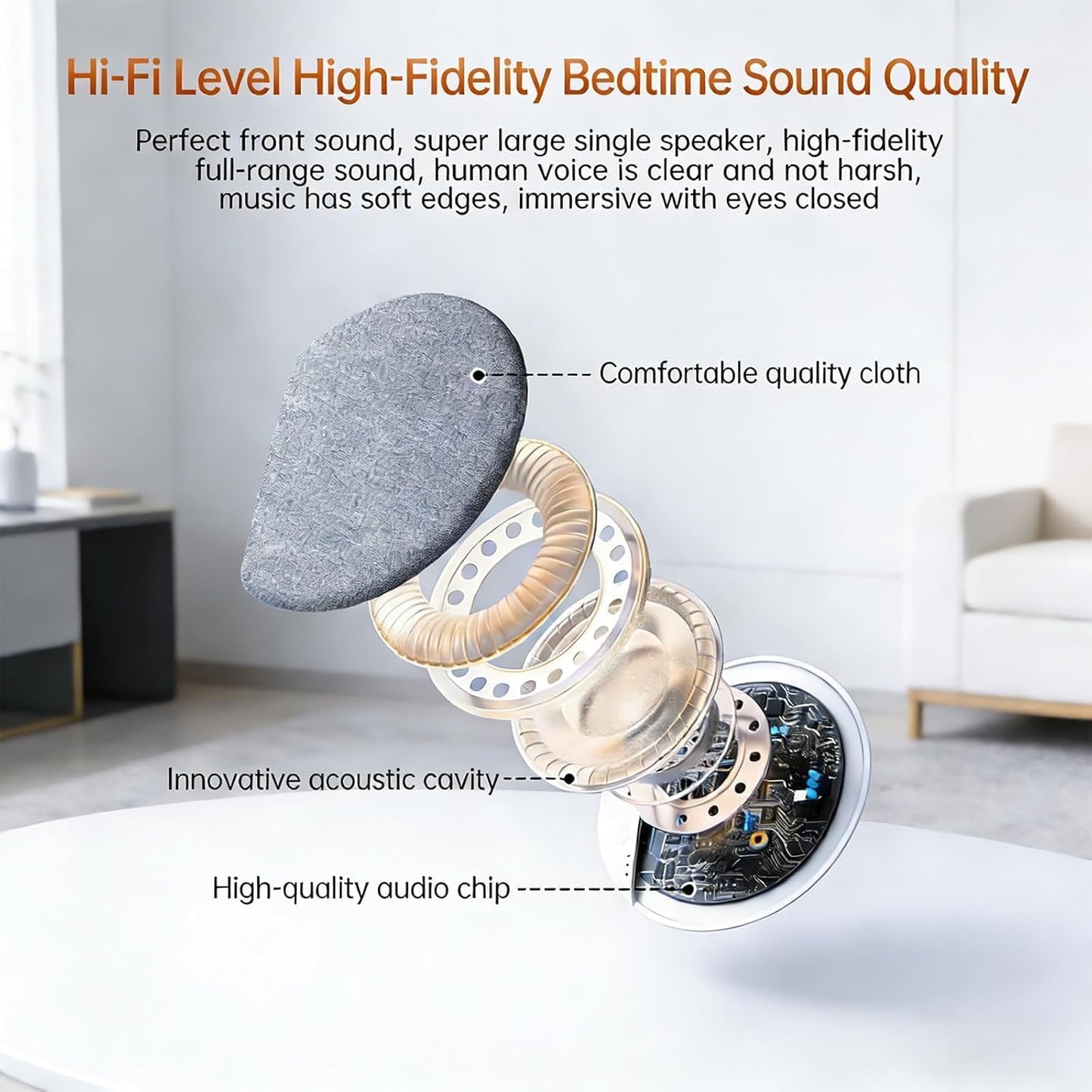 Generic Bluetooth Pillow Speaker for Sleeping, Bluetooth Sleep Pillow Speaker with White Noise Timer Wireless Sleep Aid