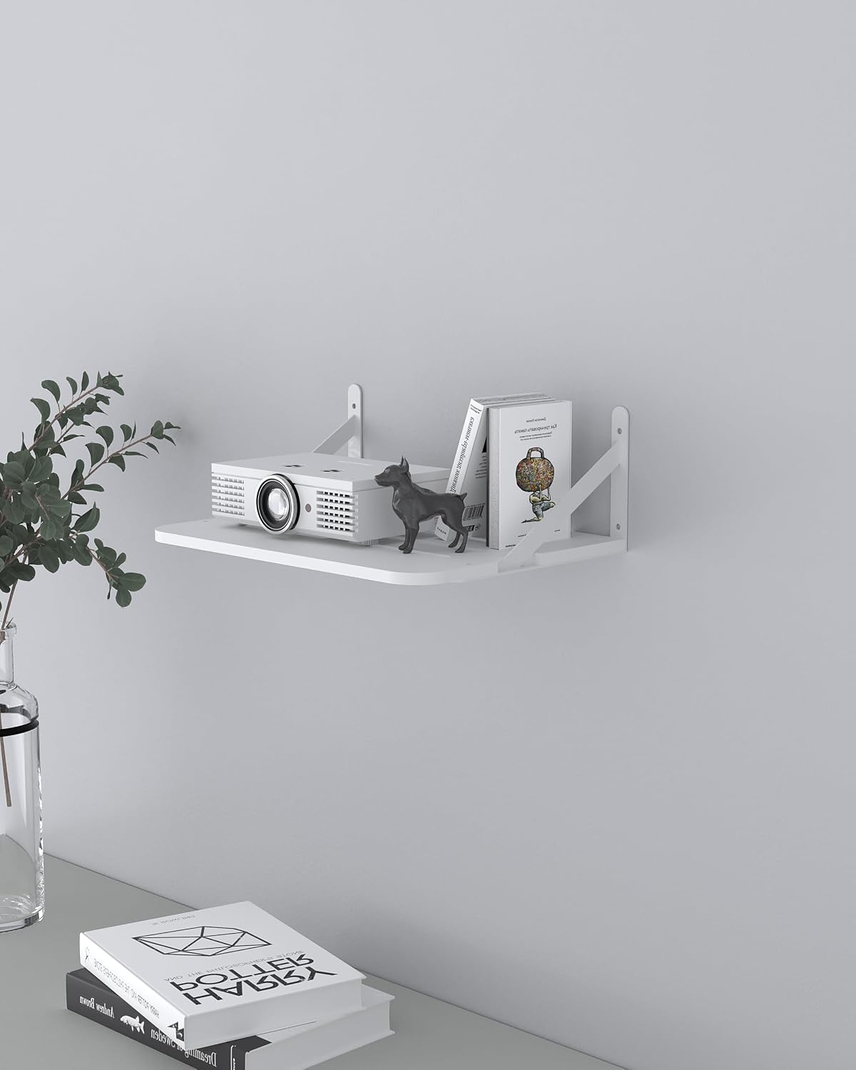 Small Mini Projector Shelf, Modem Shelf, Router Shelf, Floating Projector Wall Mount, Projector Shelf for Wall, Holder