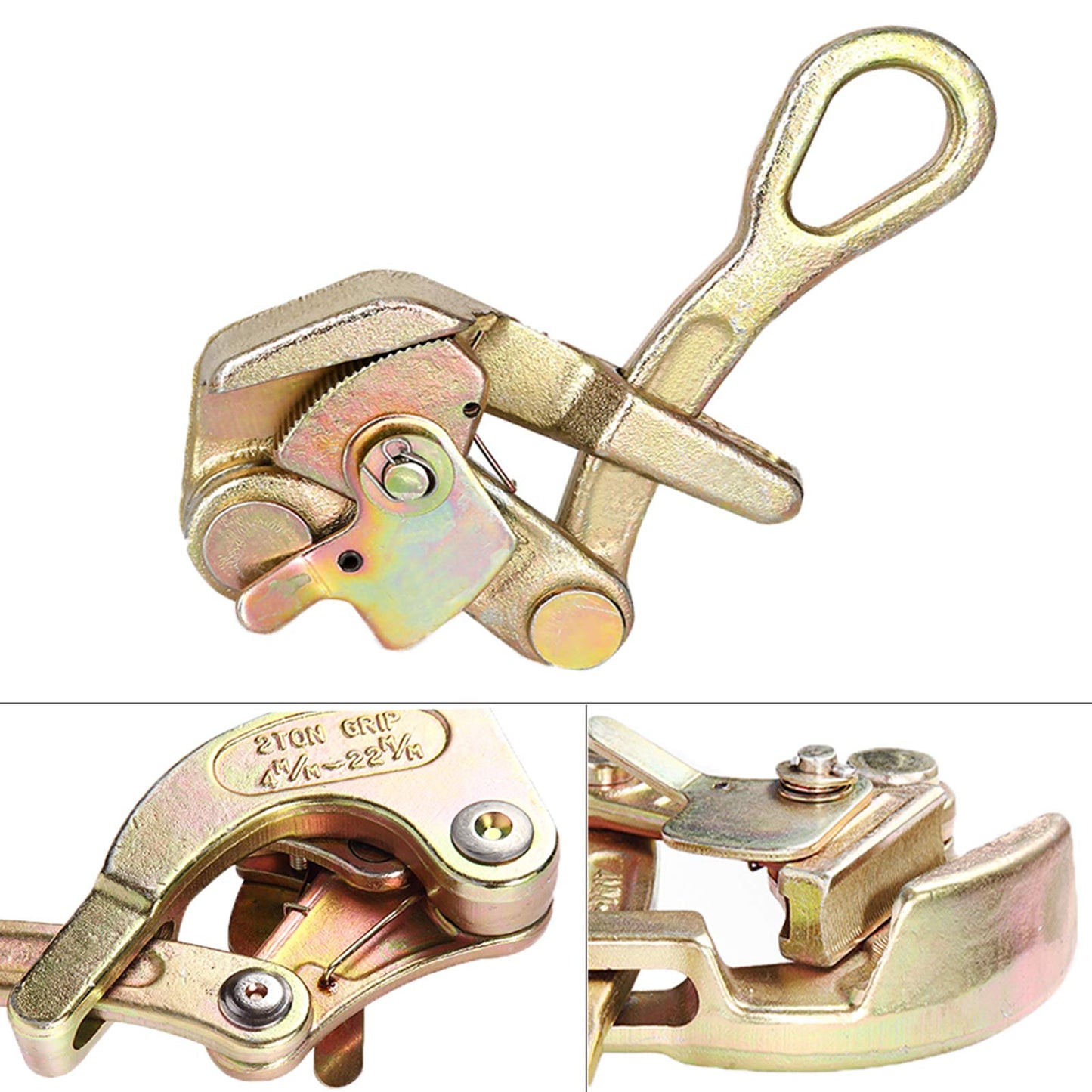 Wogoboo Cable Grip Wire Gripper Steel Cable Puller Tool for Wire Rope,Pulling 2204 Lbs(1 Ton)