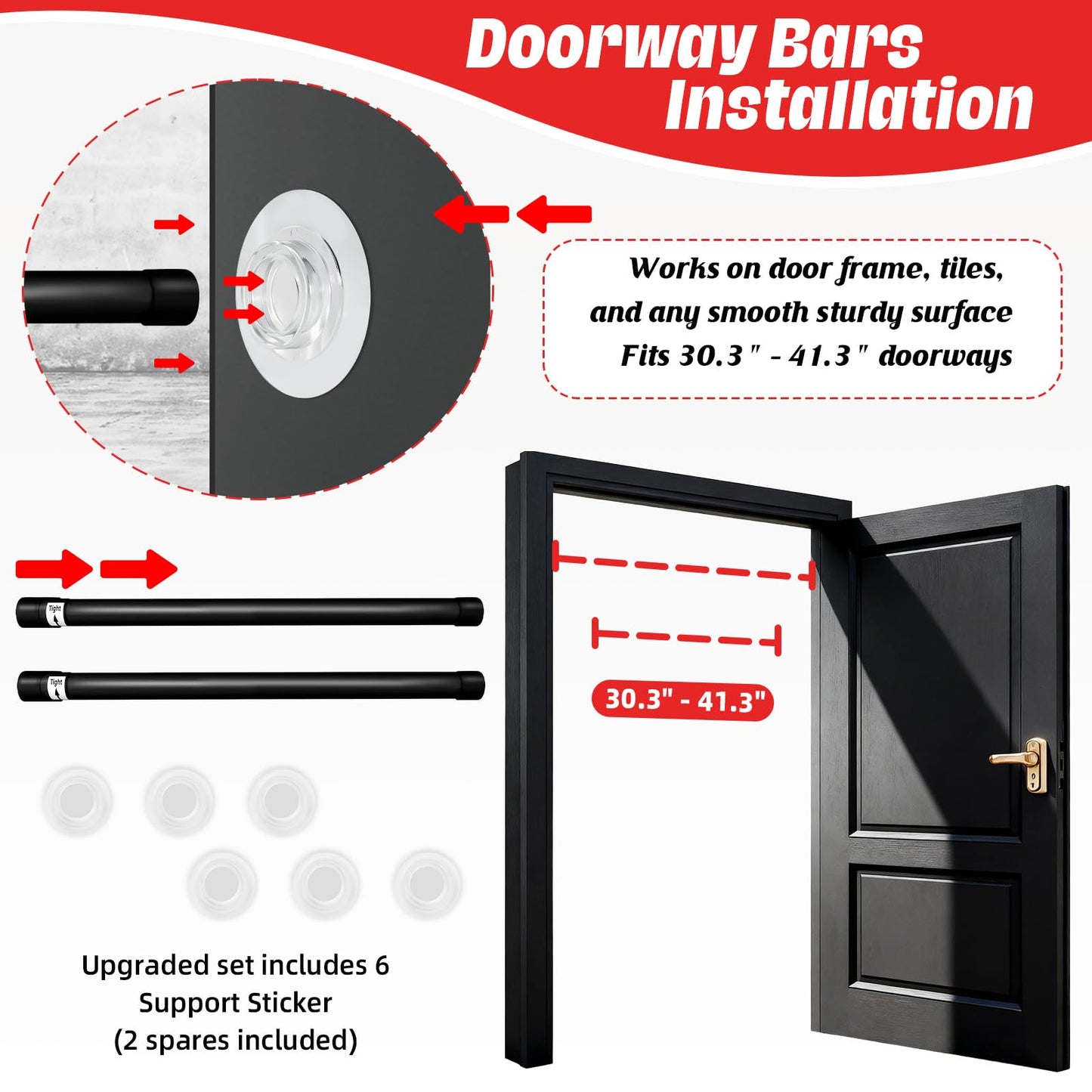 Doorway Punching Bag Double End Bag for Boxing, No Wall Installation Boxing Reflex Training Set with Bungee Cords, Double End Punching Ball Speed Bags Striking Equipment for Home & Gym