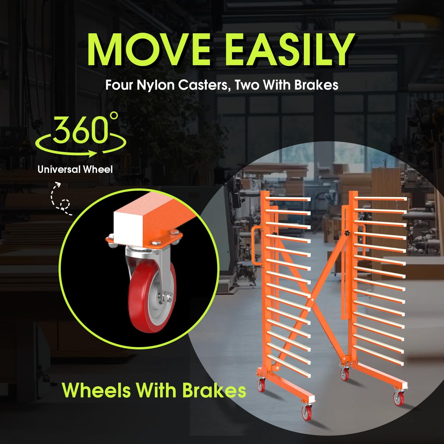 MOOFI 15-Shelf Door & Cabinet Door Paint Drying Rack–Heavy-Duty Metal Rack for Painting,Staining & Curing Doors,Cabinet Doors,Trim & Wood Panels– Space-Saving Drying System for Shops & Remodeling Pros