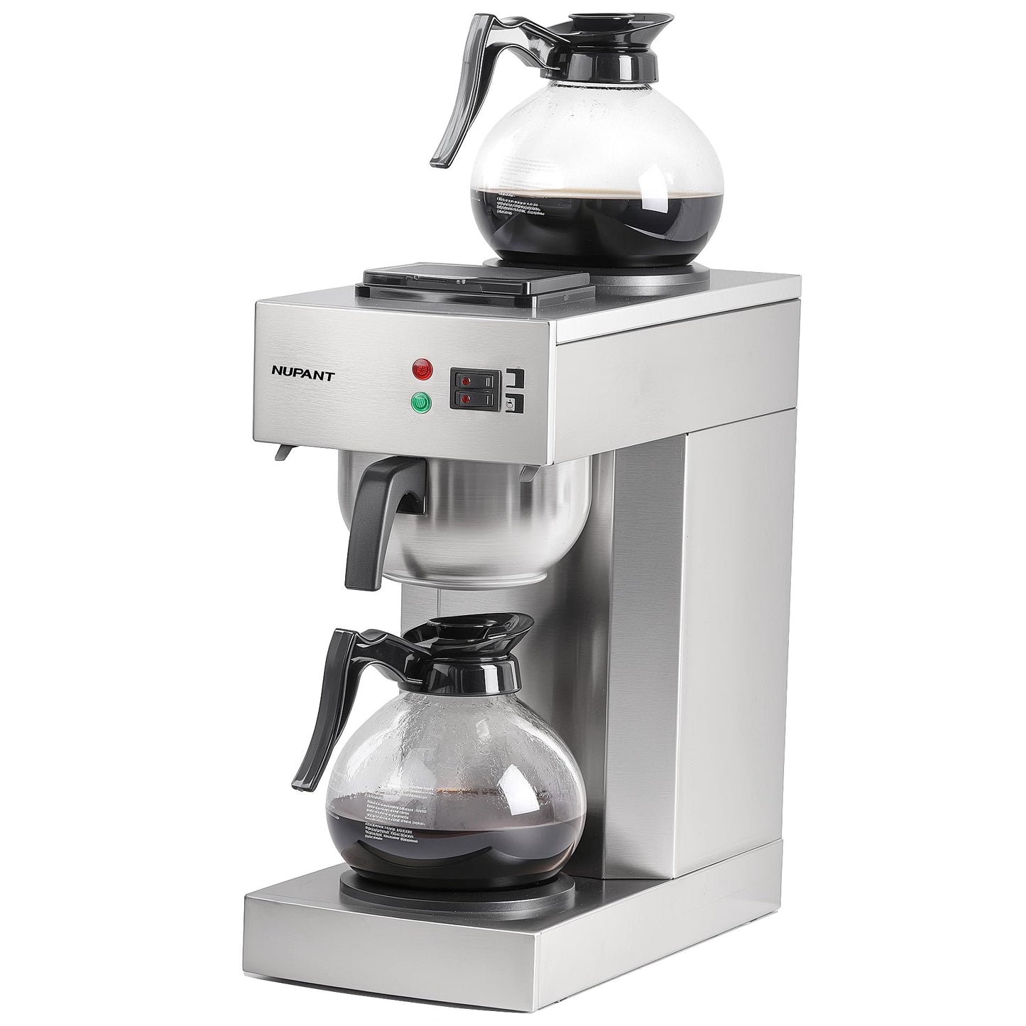 NUPANT 12-Cup Coffee Maker 1.8L Commercial Drip Coffee Maker + 200-Pack 16oz Insulated Paper Cups with Lids | Complete Pour Over Coffee Serving Bundle for Coffee Bar, Restaurant & Catering