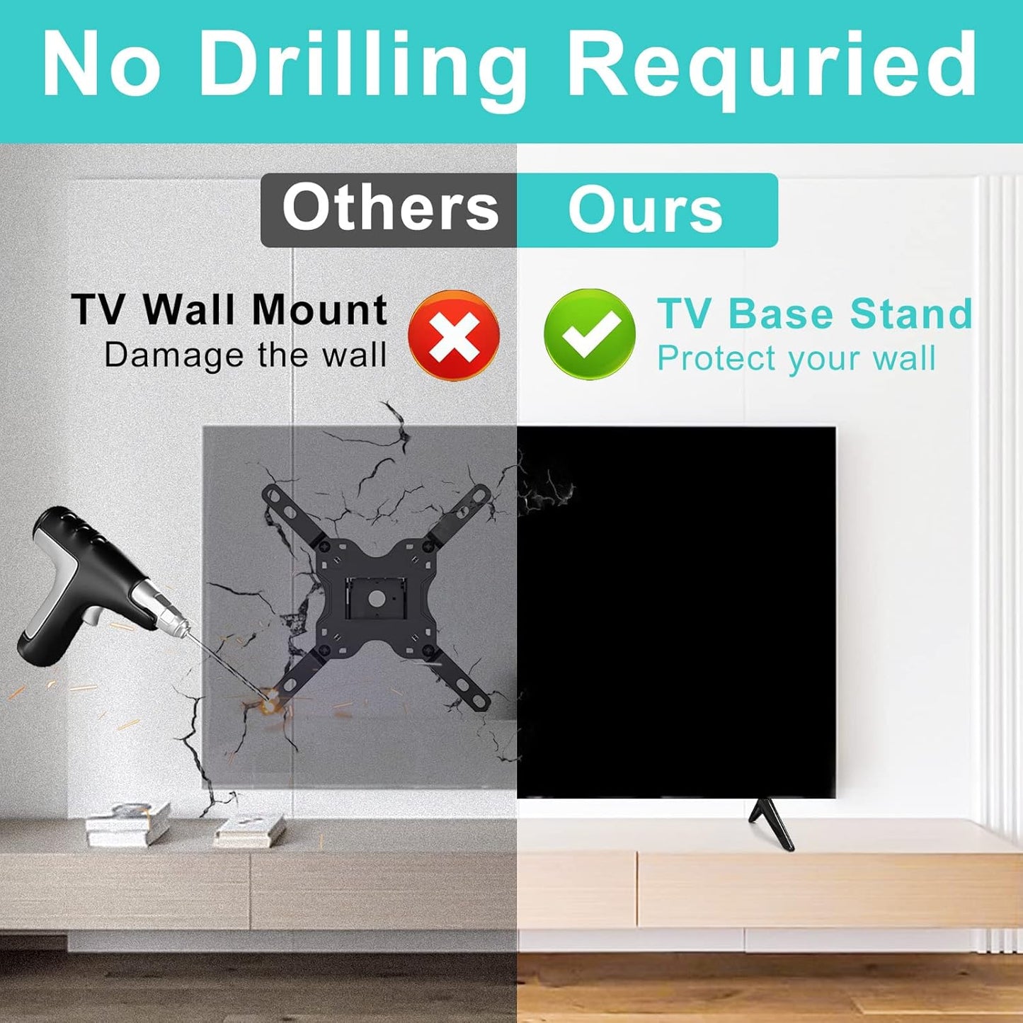 Yaotieci 28inch 55 inch 65inch, 32S359 49S515 50S453 55S455 Set, TV Legs for TCL Roku TV Stand Legs to Replacement Legs