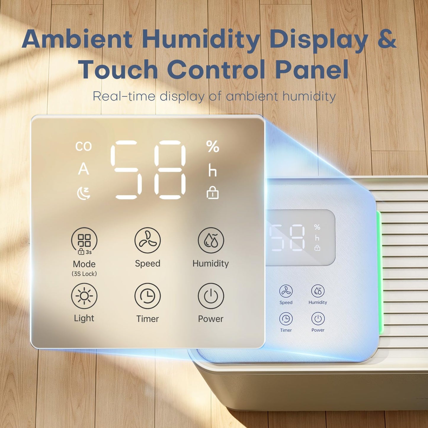 1,500 Sq. Ft Dehumidifier for Basement, 21 Pints Basement Dehumidifier with Drain Hose, Large Dehumidifiers for Home, RV, Bathroom, Bedroom - 1.2 Gallons(4.5L) Water Tank, 3 Modes, 24-Hour Timer