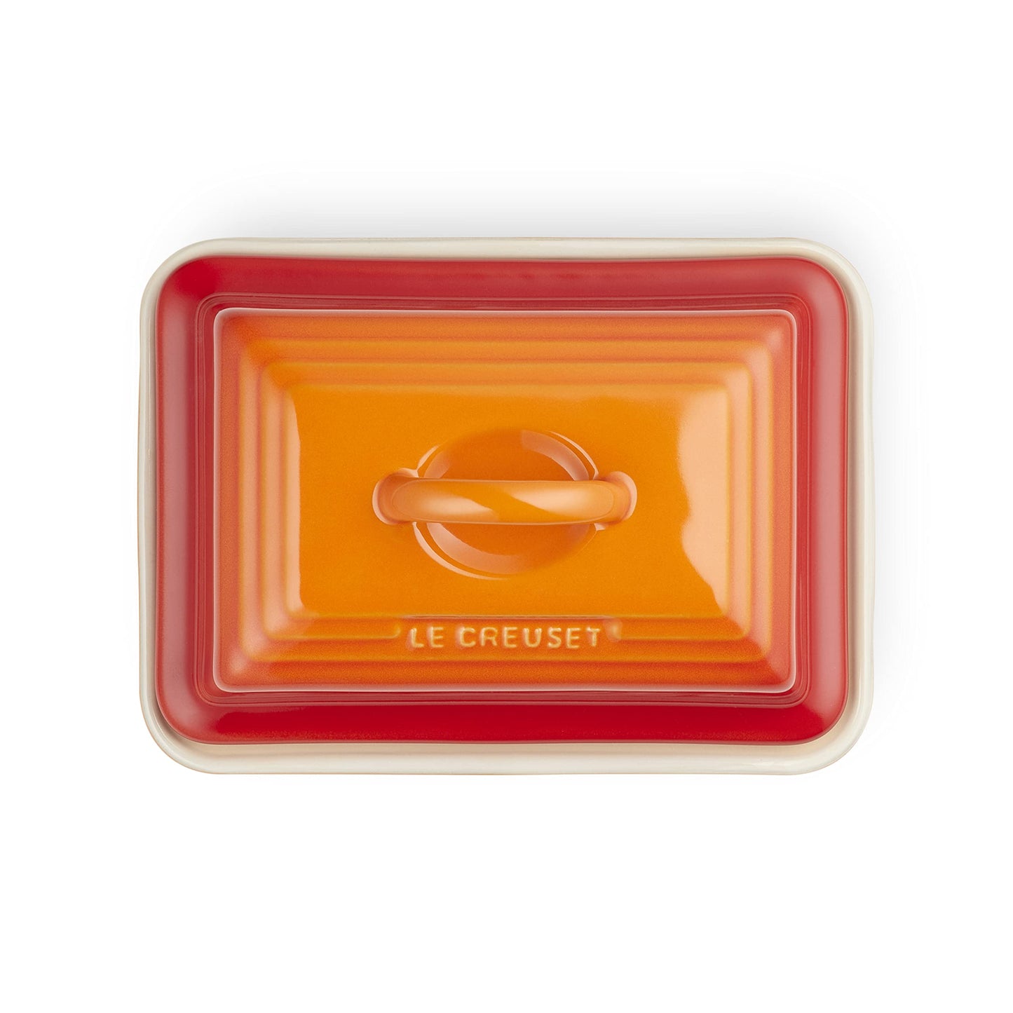 Le Creuset Stoneware Butter Dish, 900 g, 17 x 12.5 x 9 cm, Volcanic, 80837170900003