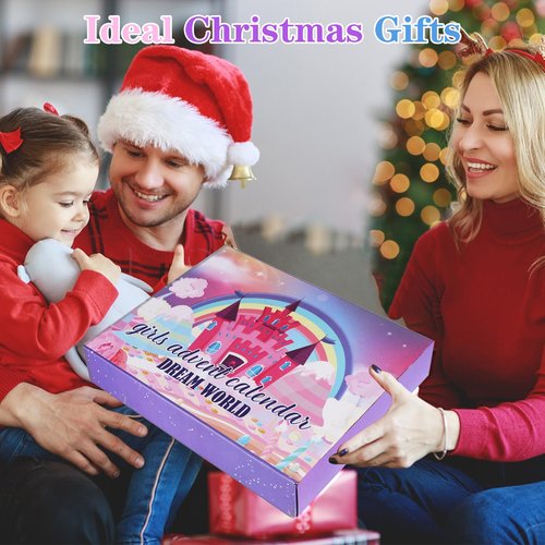 Advent Calendar 2025 for Girls, 24 Days Christmas Countdown Calendar, Christmas Advent Calendars for Kids, 24 Days Xmas Surprise Gift Box