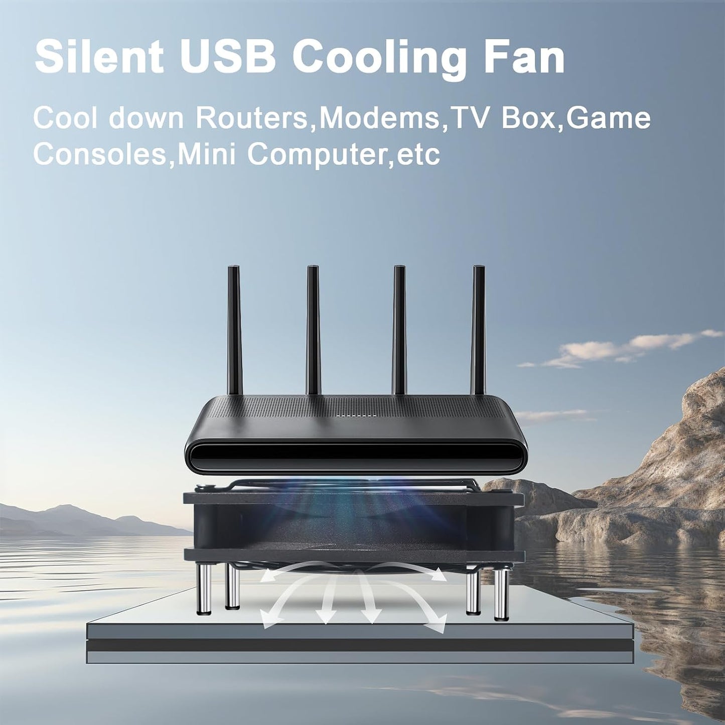 ZIWIJE 5V 120mm USB Computer Cooling Fan USB Power with Speed Controller USB Router Fan for Router TV Box Mini PC