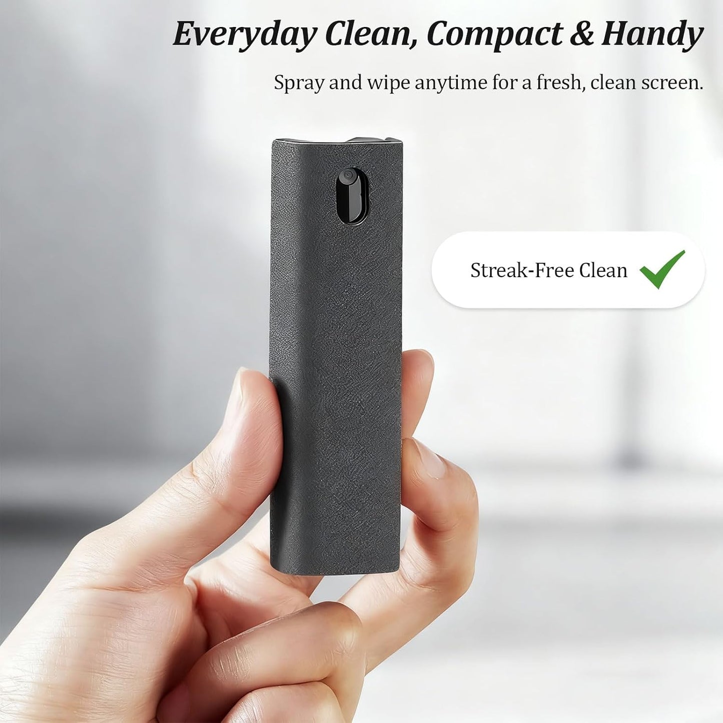 Attkryy 2 Pack Portable Screen Cleaner Spray Bottle with Microfiber Cloth Wipeable Shell Mini Cleaning Kit for Phone